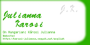 julianna karosi business card