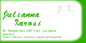 julianna karosi business card